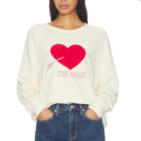 THE GREAT. Tops - THE GREAT. The College Sweatershirt in Washed White